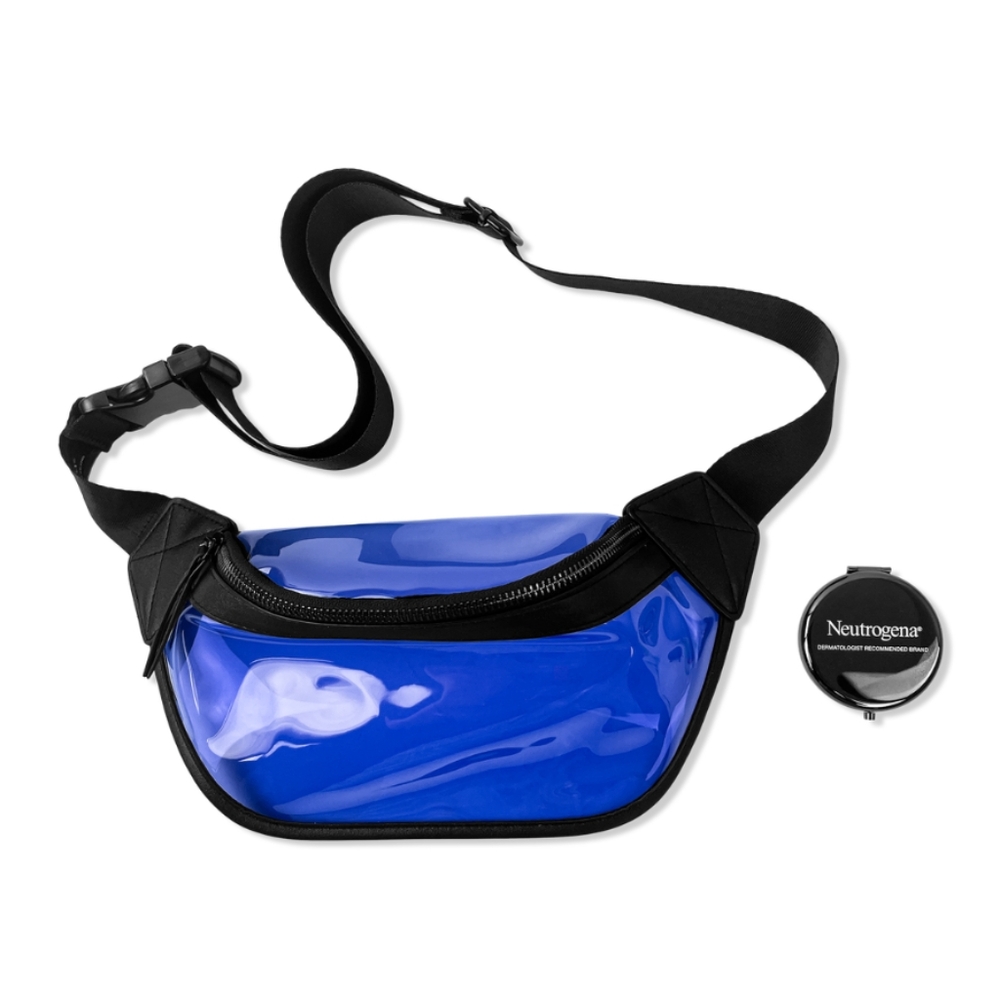 Neutrogena Blue Vinyl Pouch with Compact Mirror 🆕